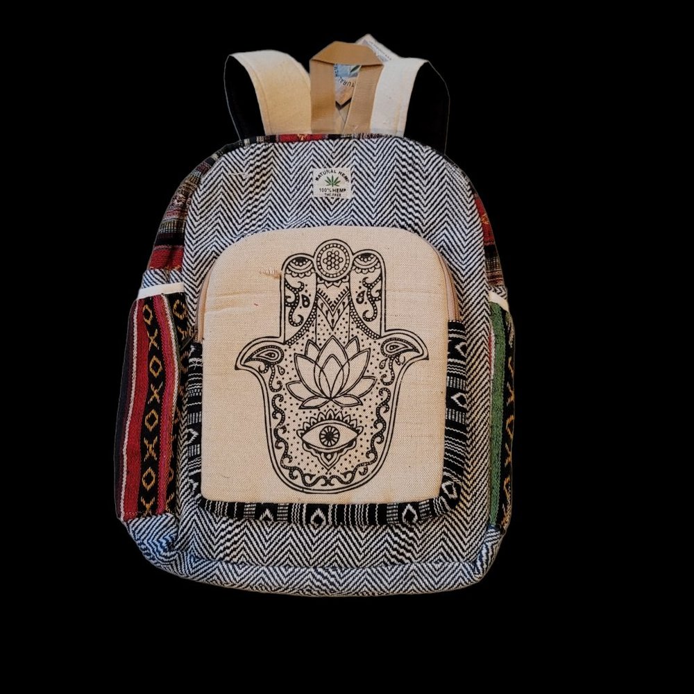 Unique design Himalaya Hemp Backpack Small Backpack Hippie Backpack